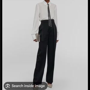 Brunello Cucinelli Black Women's Trousers w cuffs and belt